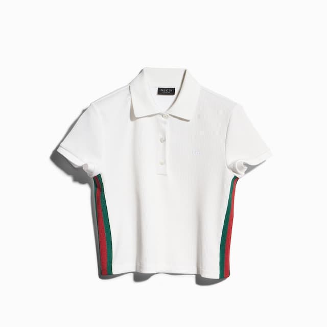 Gucci 웹(Web) 리브 코튼 저지 폴로 셔츠₩1,400,000