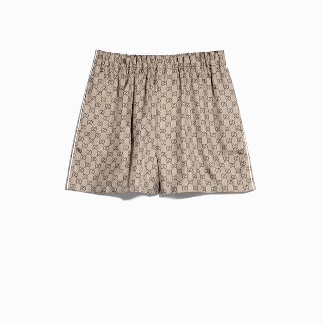Gucci Printed silk twill shorts