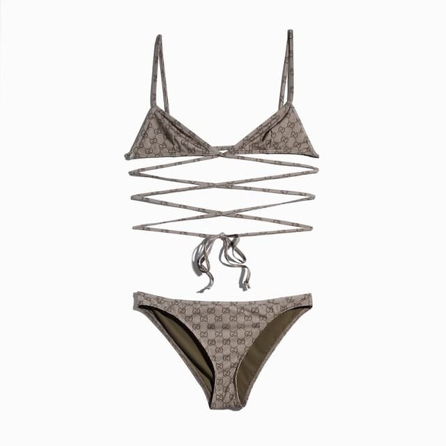 Gucci Printed stretch jersey bikini