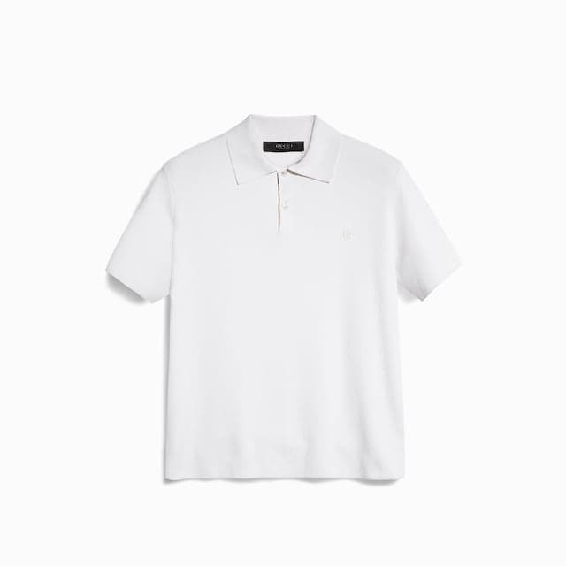 Gucci エンブロイダリー シルクコットン ポロシャツ¥253,000(税込)