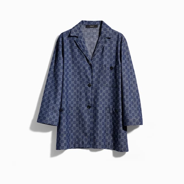 Gucci GG cotton denim jacquard jacket
