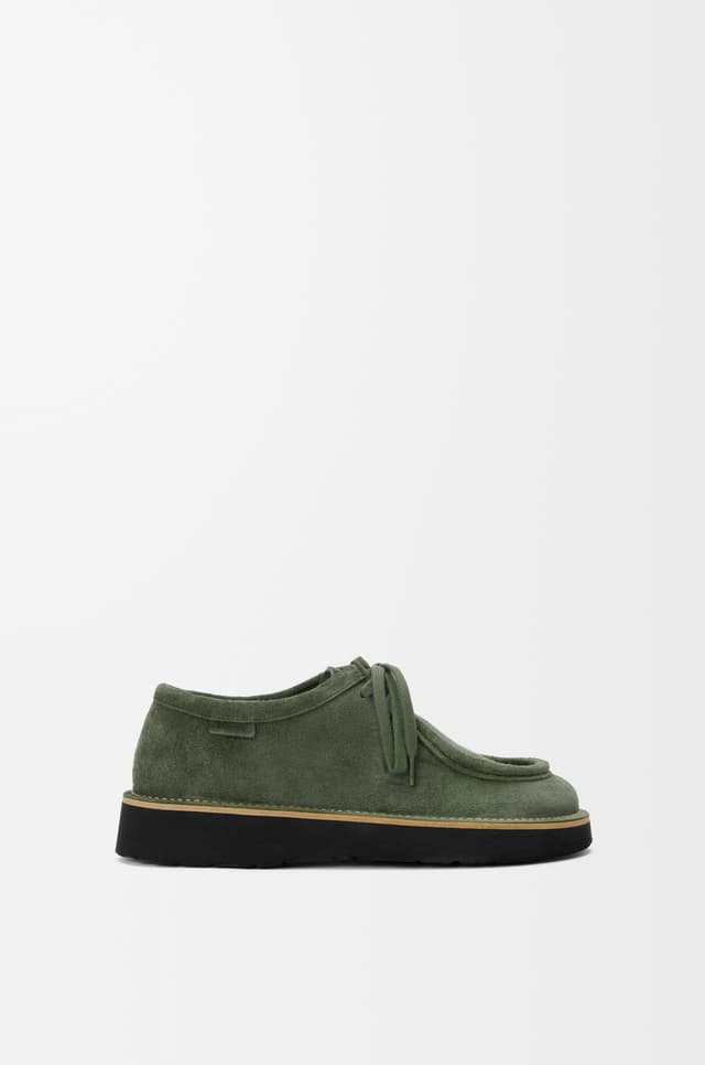 LOEWE Faro lace-up in suede calfskin