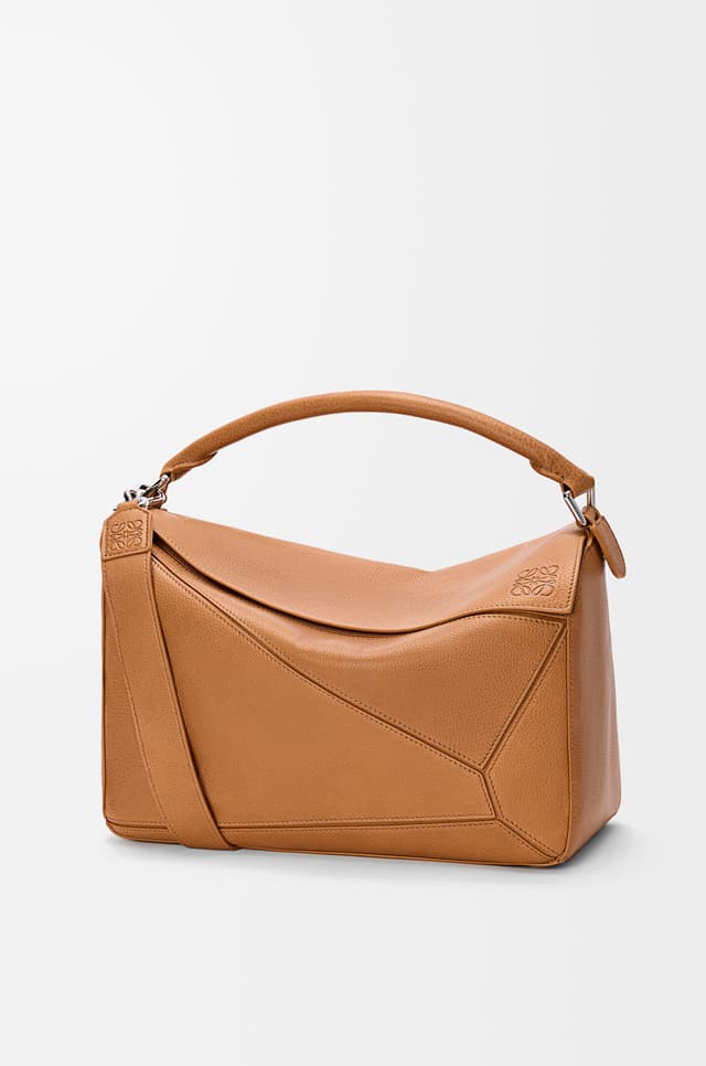 LOEWE Large Puzzle bag in supple grained calfskin