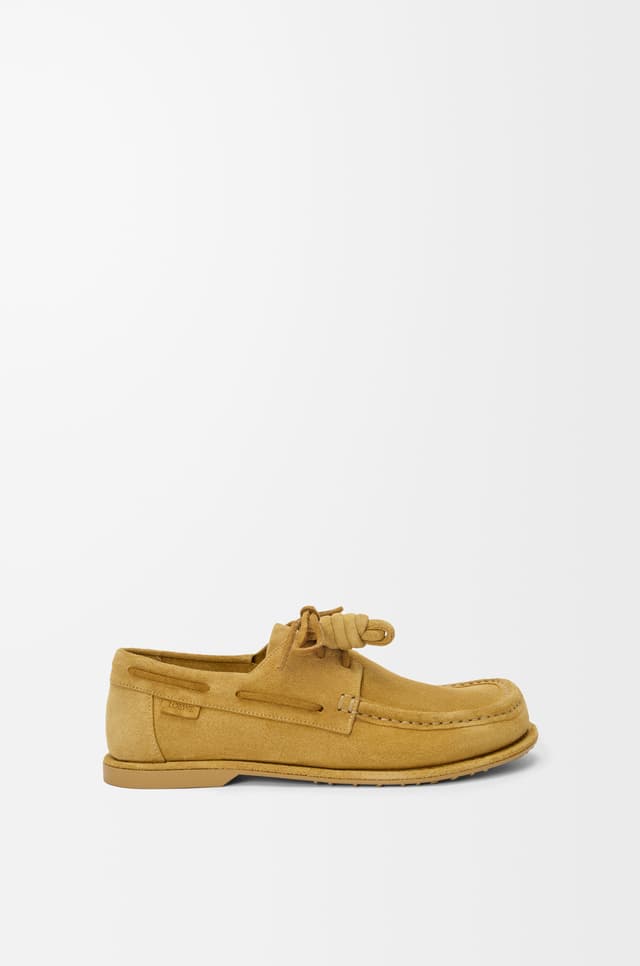 LOEWE Campo boat shoe in calfskin suede