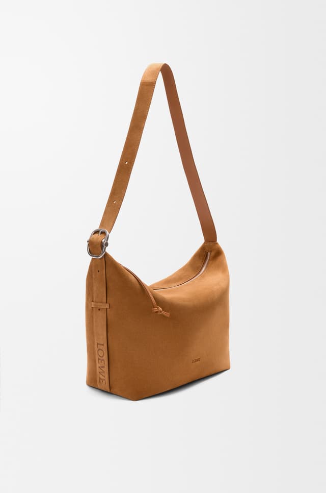 LOEWE Large Loop hobo in suede calfskin