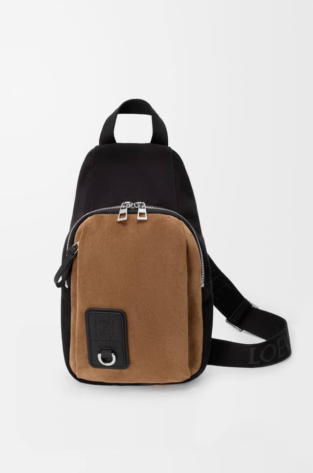 LOEWE Flex sling in canvas and suede