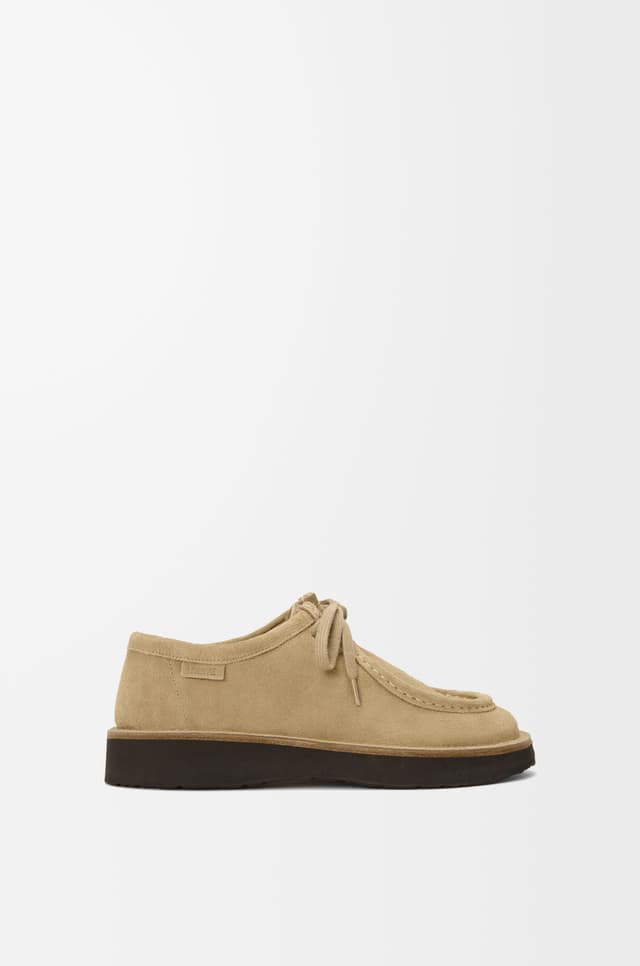 LOEWE Faro lace-up in suede calfskin