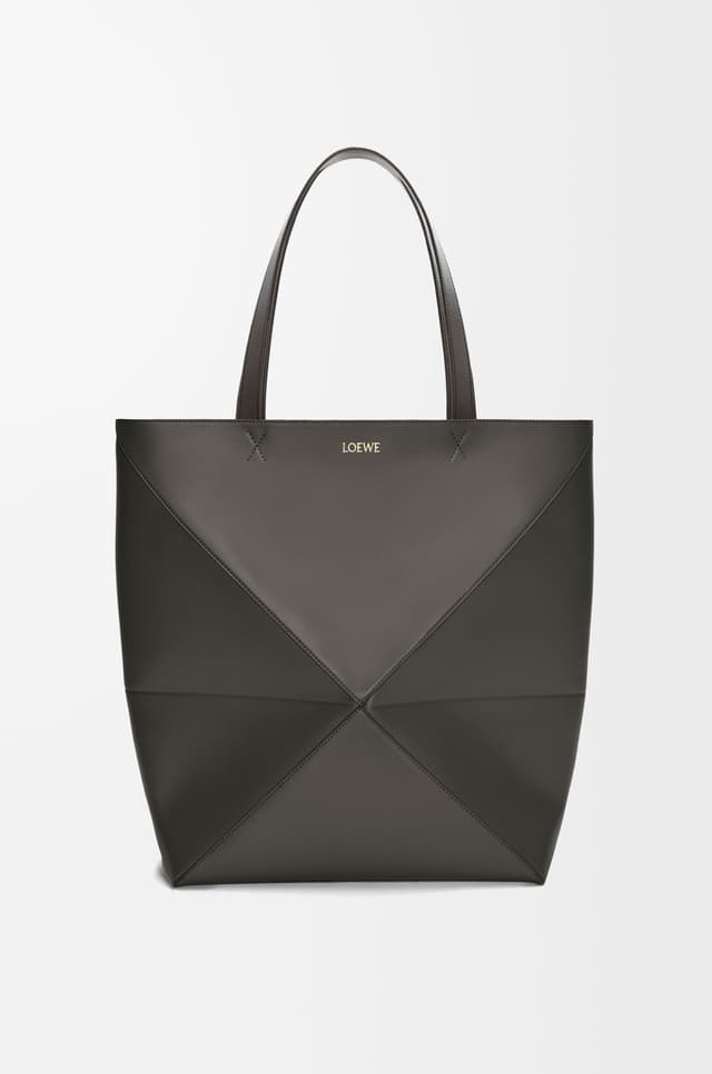 LOEWE XL Puzzle Fold tote in shiny calfskin