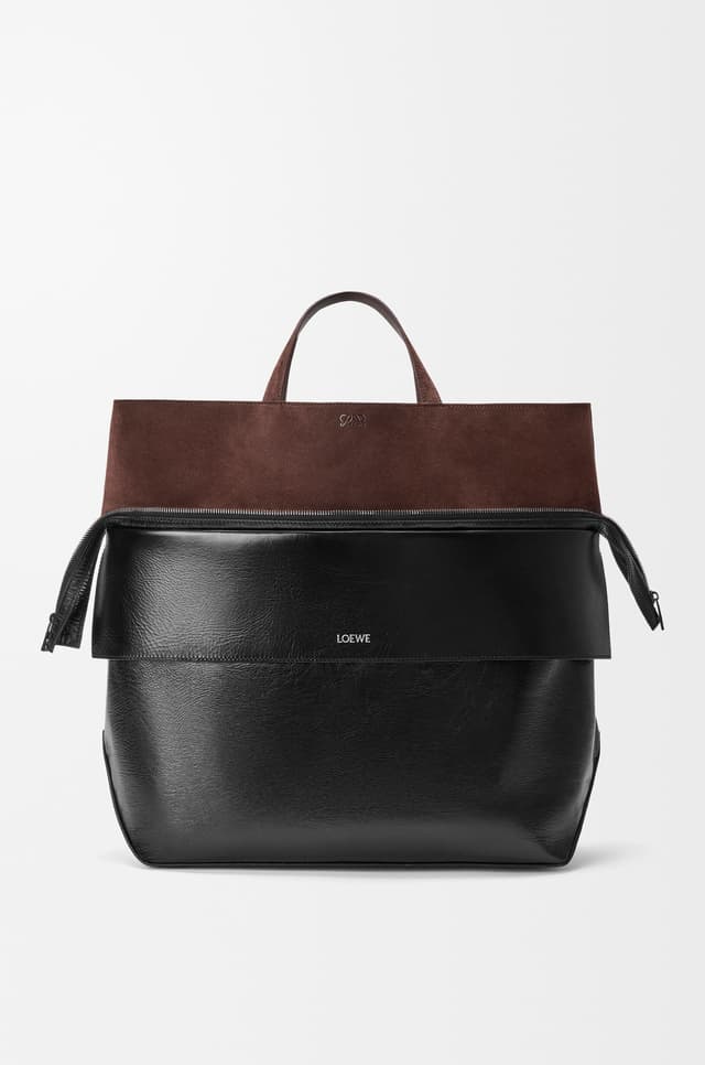 LOEWE Large Switch tote in paper calf and suede
