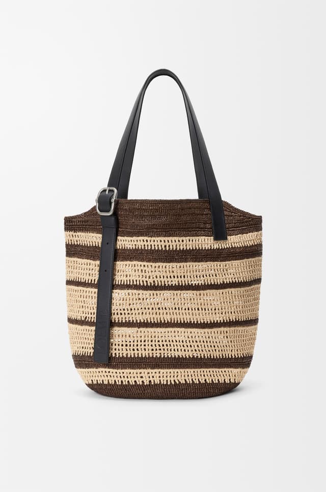 LOEWE Loop basket in raffia