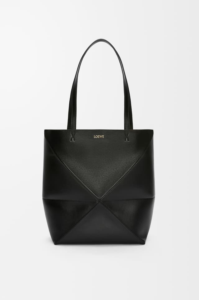 LOEWE Medium Puzzle Fold tote in shiny calfskin