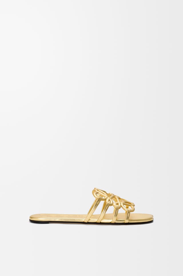 LOEWE Petal Anagram slide in laminated lambskin