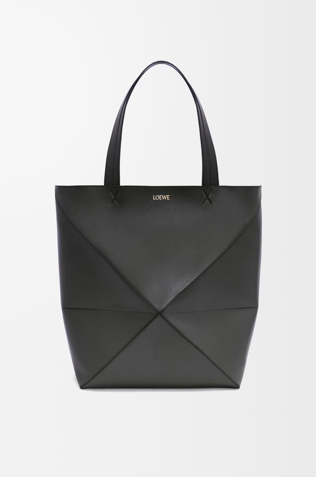 LOEWE XL Puzzle Fold tote in shiny calfskin