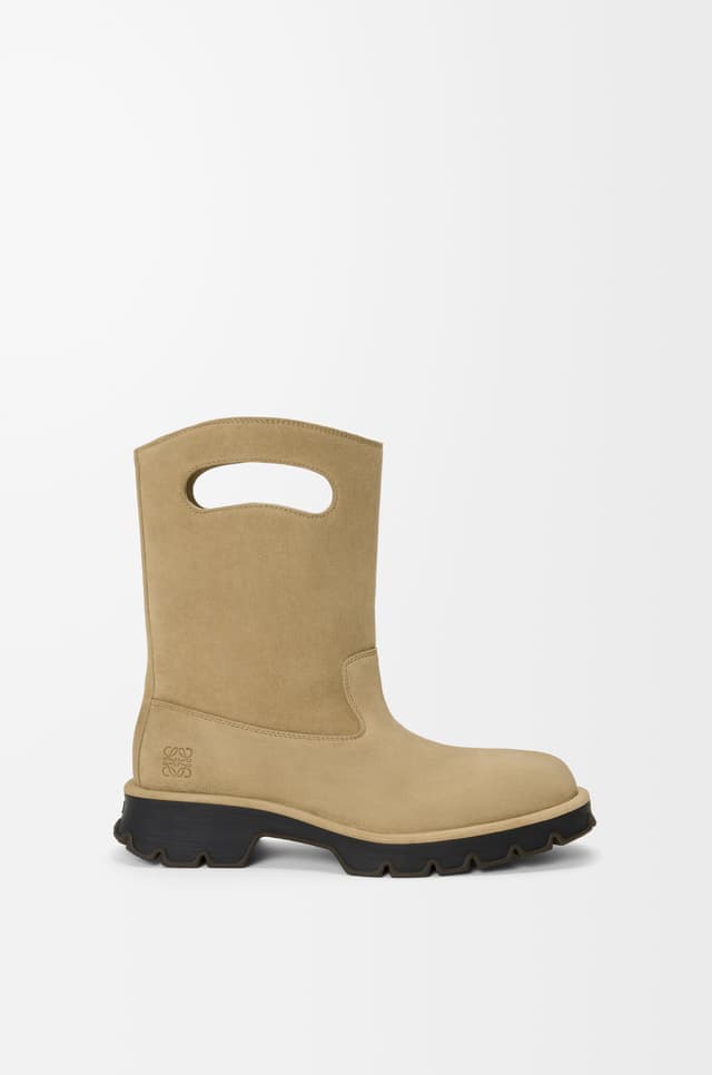 LOEWE Bobby boot in waxed split calfskin