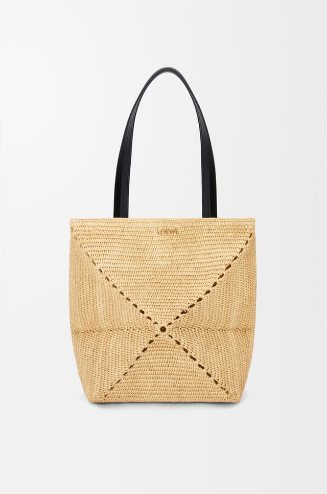LOEWE Medium Puzzle Fold tote in raffia