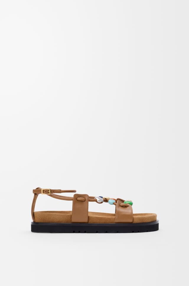 LOEWE Pebble Beads fussbett sandal in nappa lambskin
