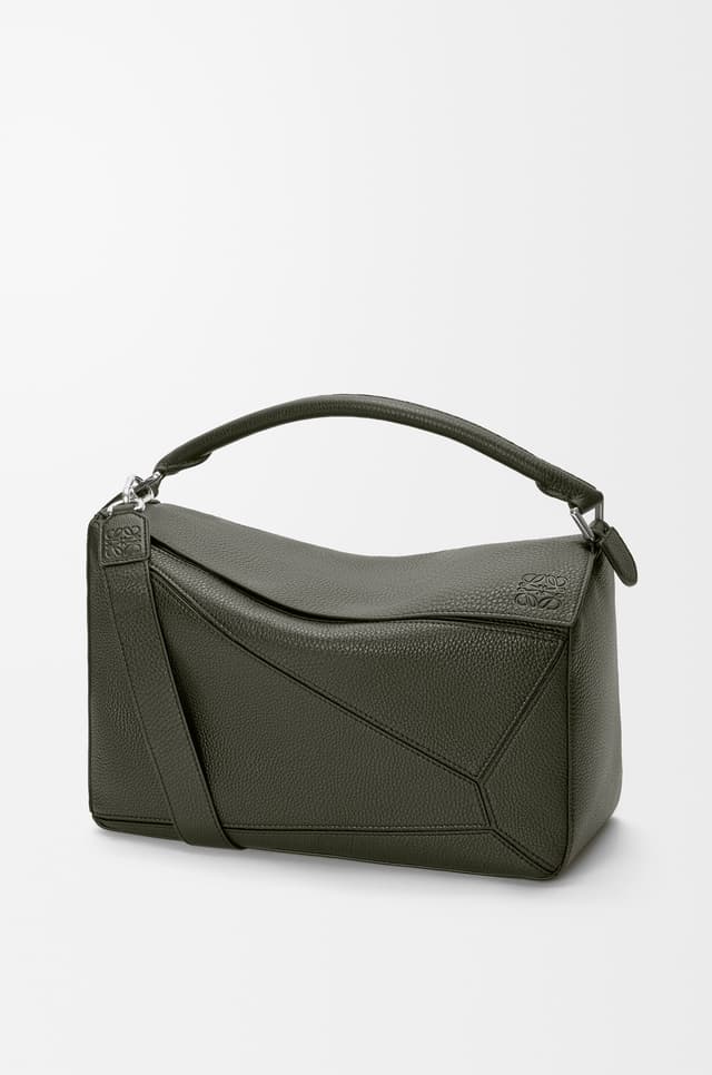 LOEWE Large Puzzle bag in supple grained calfskin