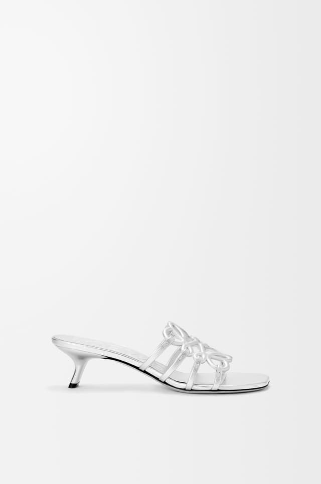 LOEWE Petal Anagram slide in laminated lambskin