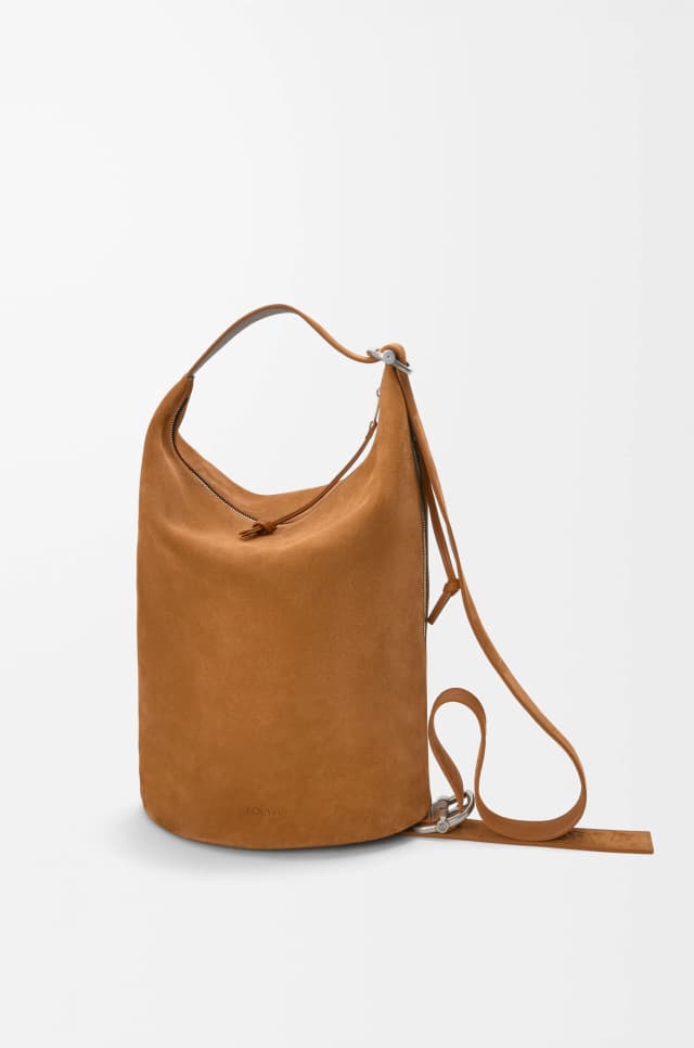 LOEWE Loop bucket in suede calfskin