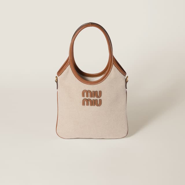 Miu Miu Ivy canvas and leather bag