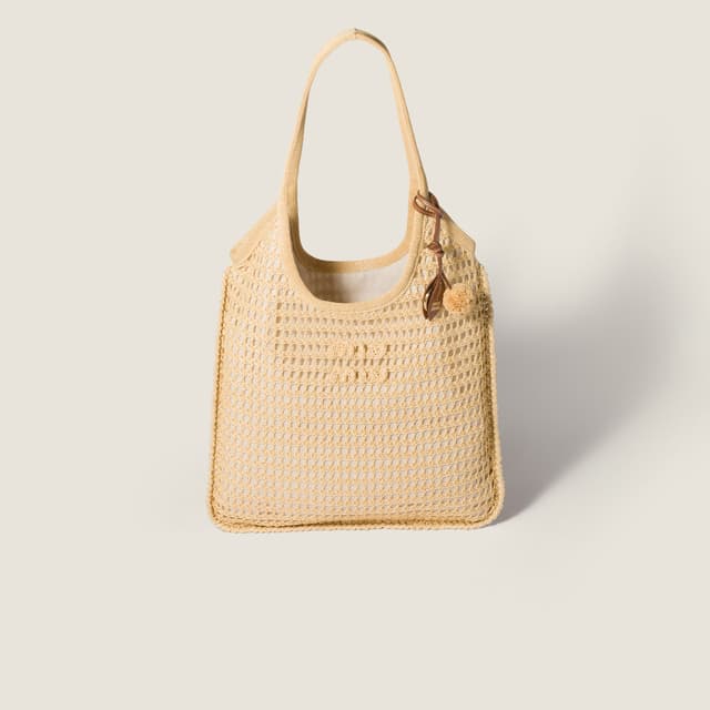 Miu Miu Ivy raffia crochet bag