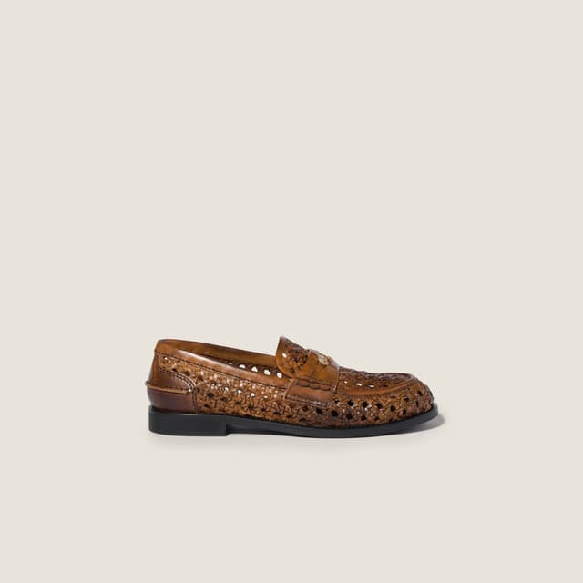 Miu Miu Woven leather loafers
