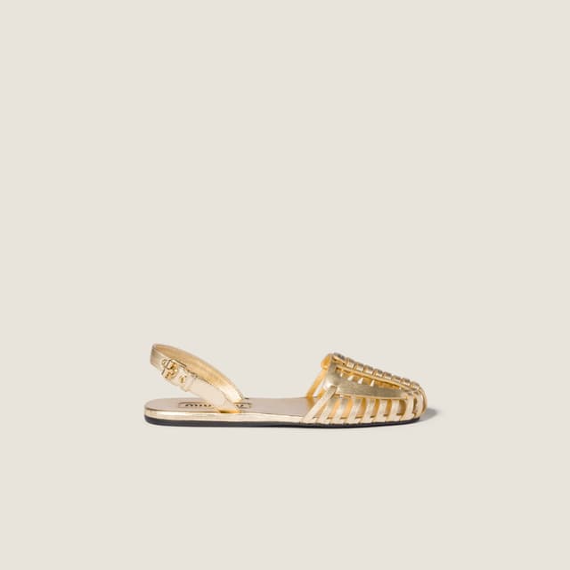 Miu Miu Laminated nappa leather fisherman sandals