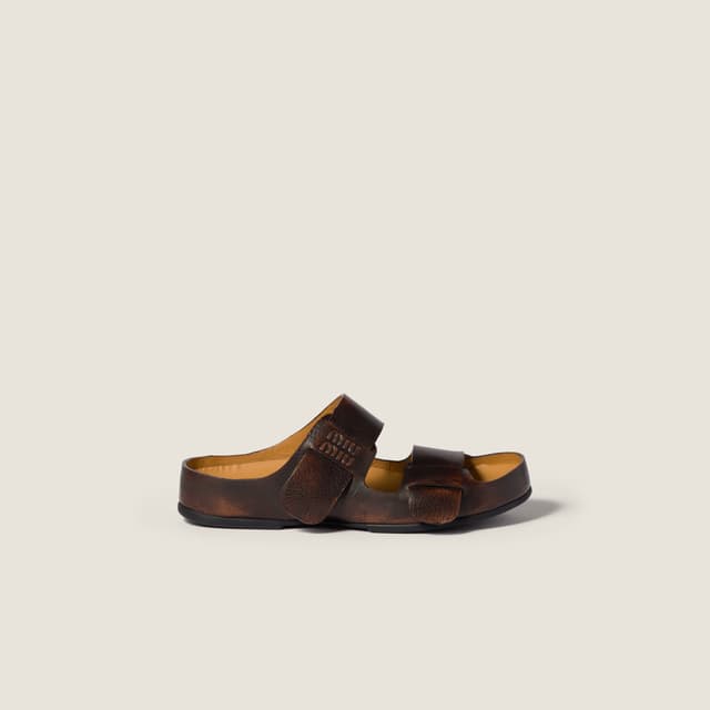 Miu Miu Bleached leather sandals