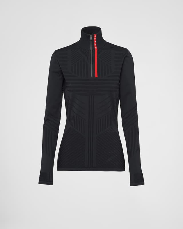 Prada Tech Rec Re-Nylon piqué sports top