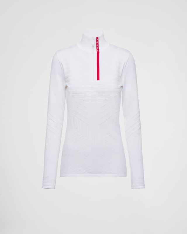 Prada Tech Rec Re-Nylon piqué sports top