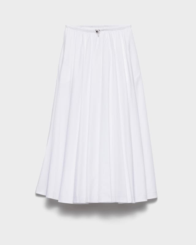 Prada Reversible cotton jersey and Re-Nylon circle skirt