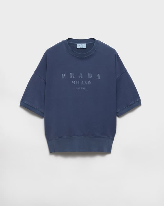 Prada Short-sleeved cotton sweatshirt