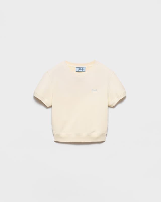 Prada Cotton fleece crew-neck T-shirt