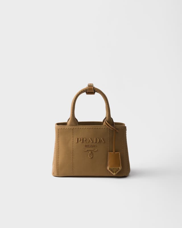 Prada Prada Jardinière mini cotton canvas handbag