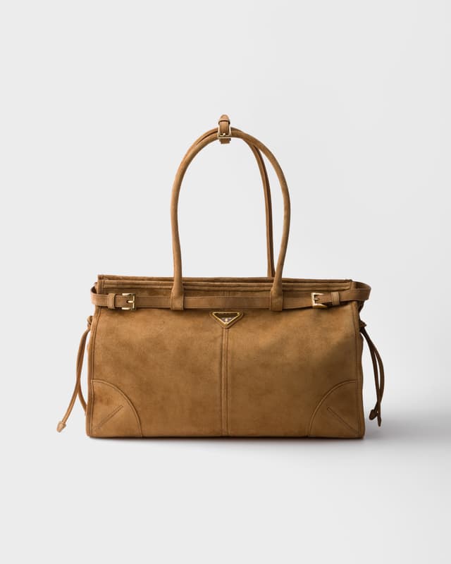 Prada Prada Bonnie large suede handbag