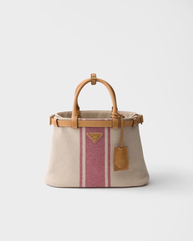 Prada Prada Buckle small canvas and leather bag