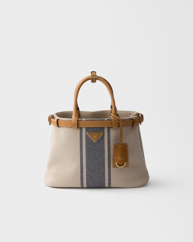 Prada Prada Buckle small canvas and leather bag