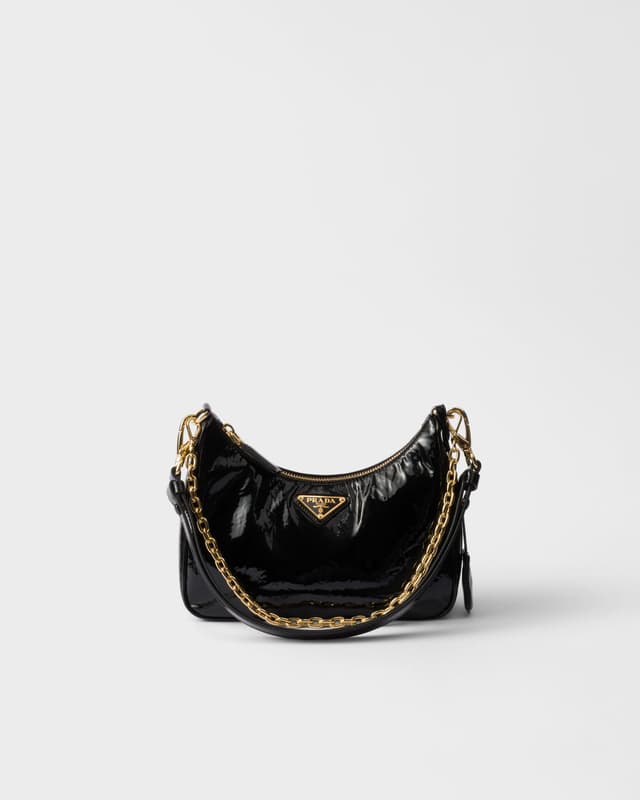 Prada Prada Re-Edition mini naplak patent leather bag