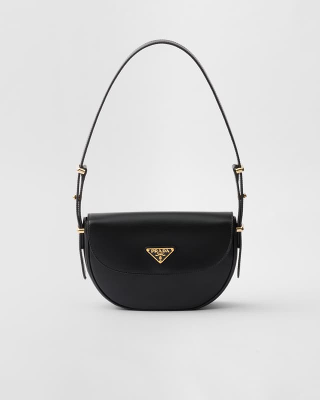 Prada Prada Arqué leather shoulder bag with flap