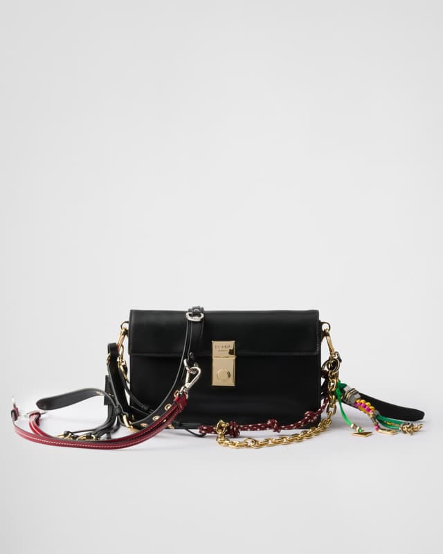 Prada Prada Soft Sound small leather shoulder bag with charms