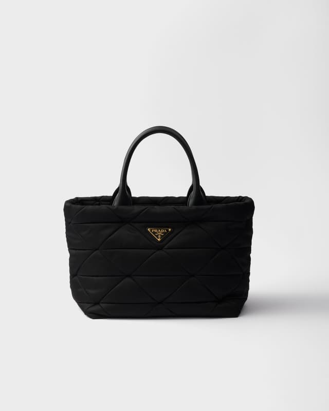 Prada Medium padded Re-Nylon and leather tote bag