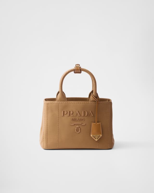 Prada Prada Jardinière small cotton canvas handbag