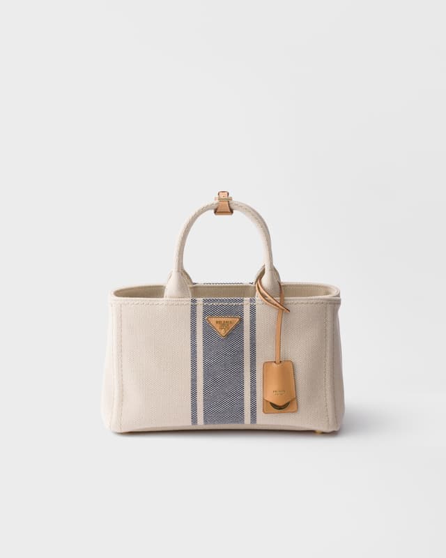 Prada Prada Jardinière large cotton canvas bag