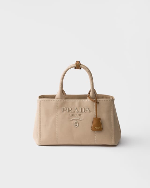 Prada Prada Jardinière large cotton canvas handbag