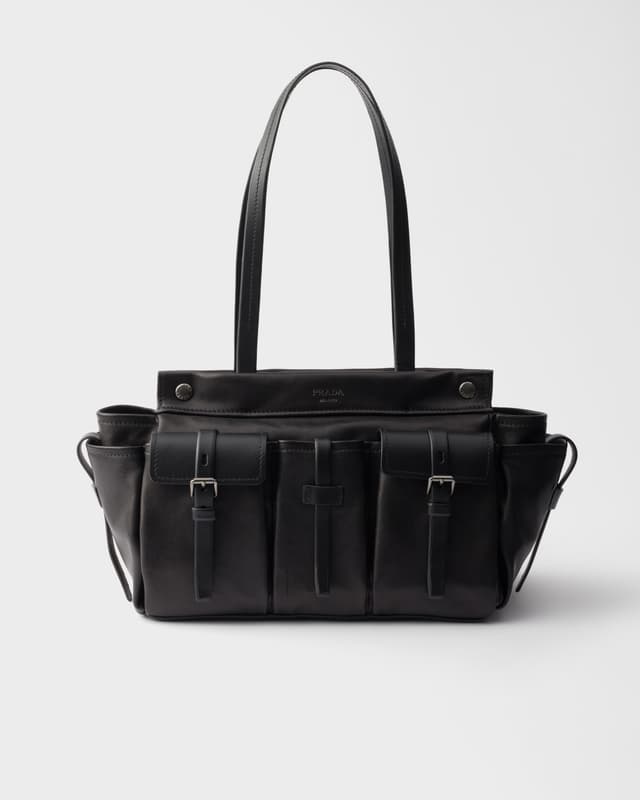 Prada Prada Route large leather tote bag