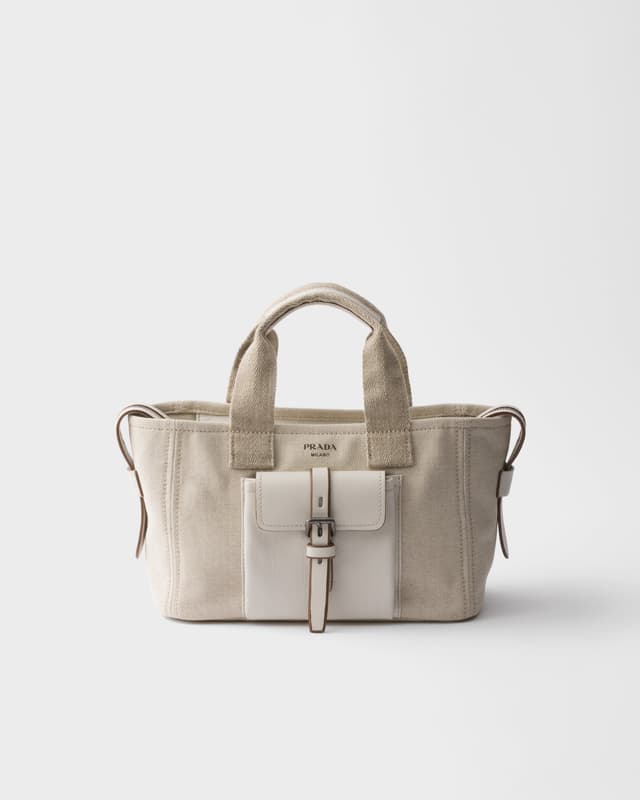 Prada Prada Route medium canvas and leather tote bag
