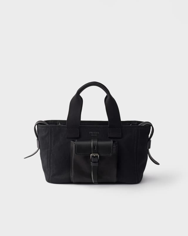 Prada Prada Route medium canvas and leather tote bag