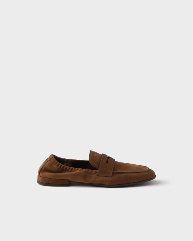 Prada Shuffle nubuck leather loafers