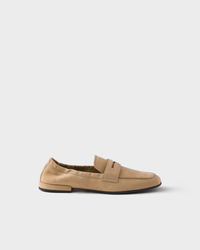 Prada Shuffle nubuck leather loafers