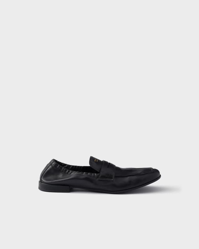 Prada Shuffle antiqued leather loafers